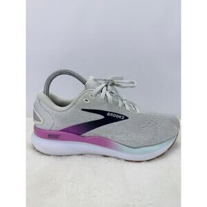 Brooks Ghost 16 Womens Running Shoes Grey Purple Wide D Size 6.5